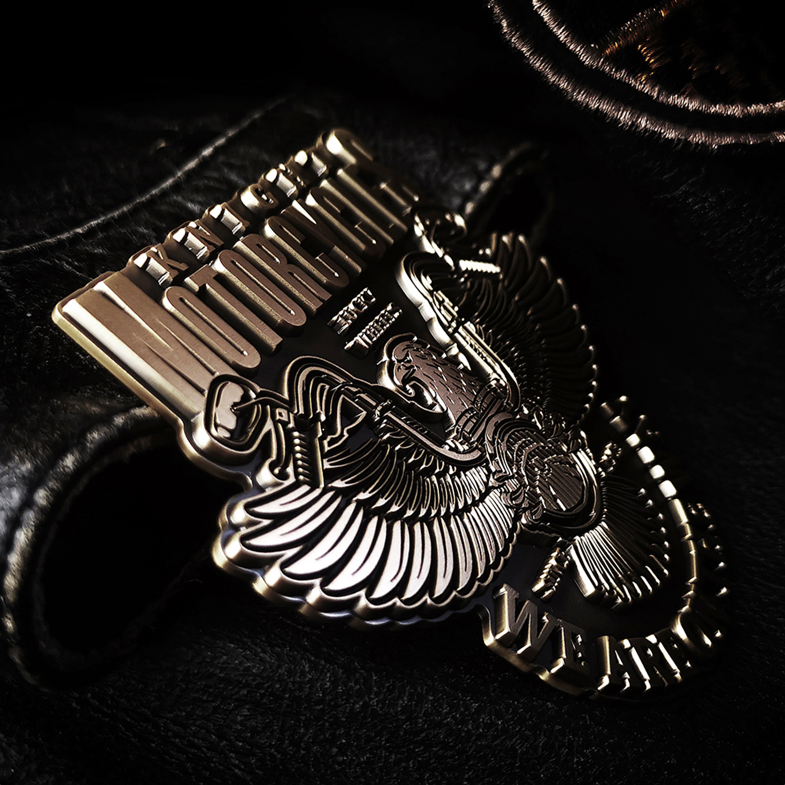 Knight We Are On The Way Motorcycle Badge