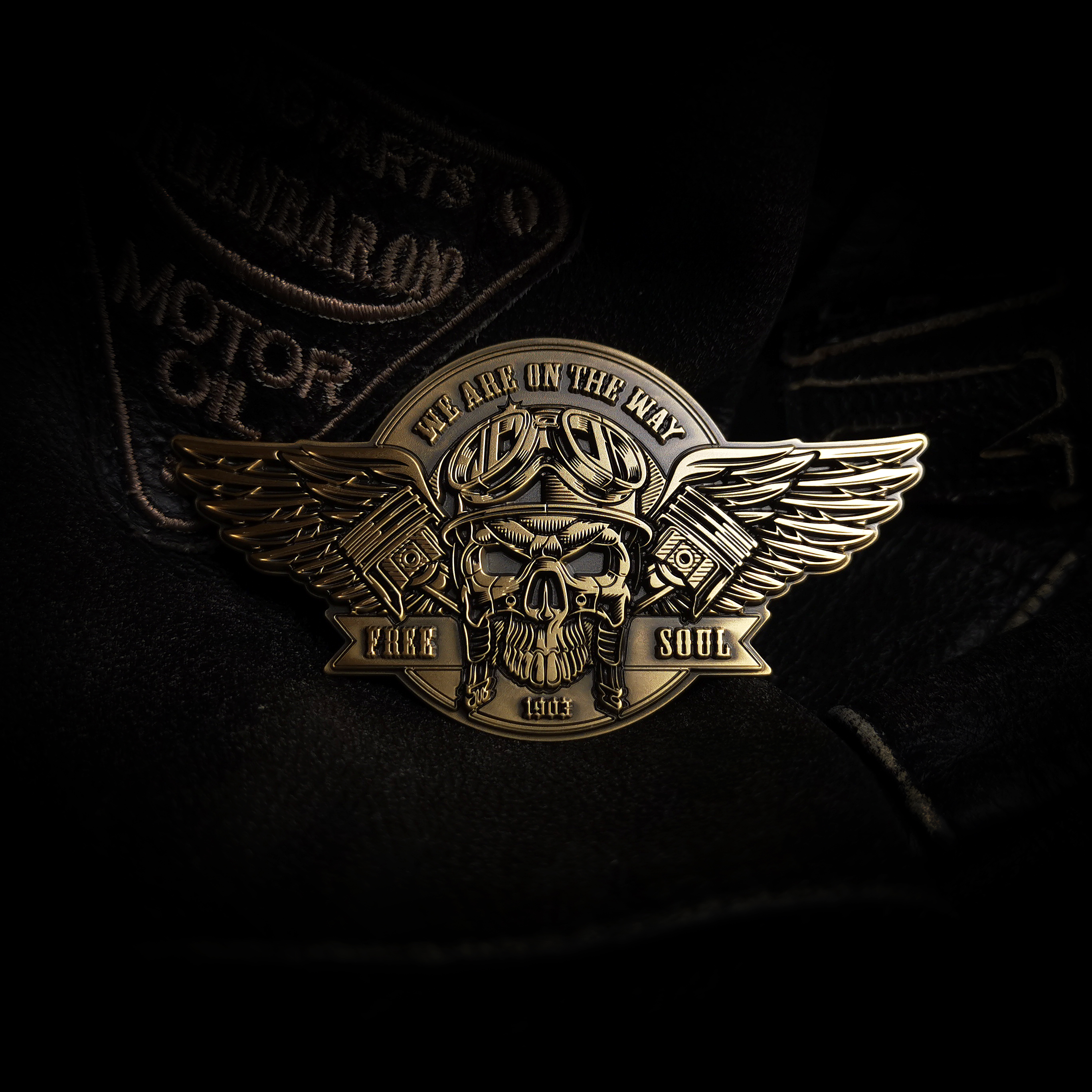 We Are On The Way Motorcycle Badge
