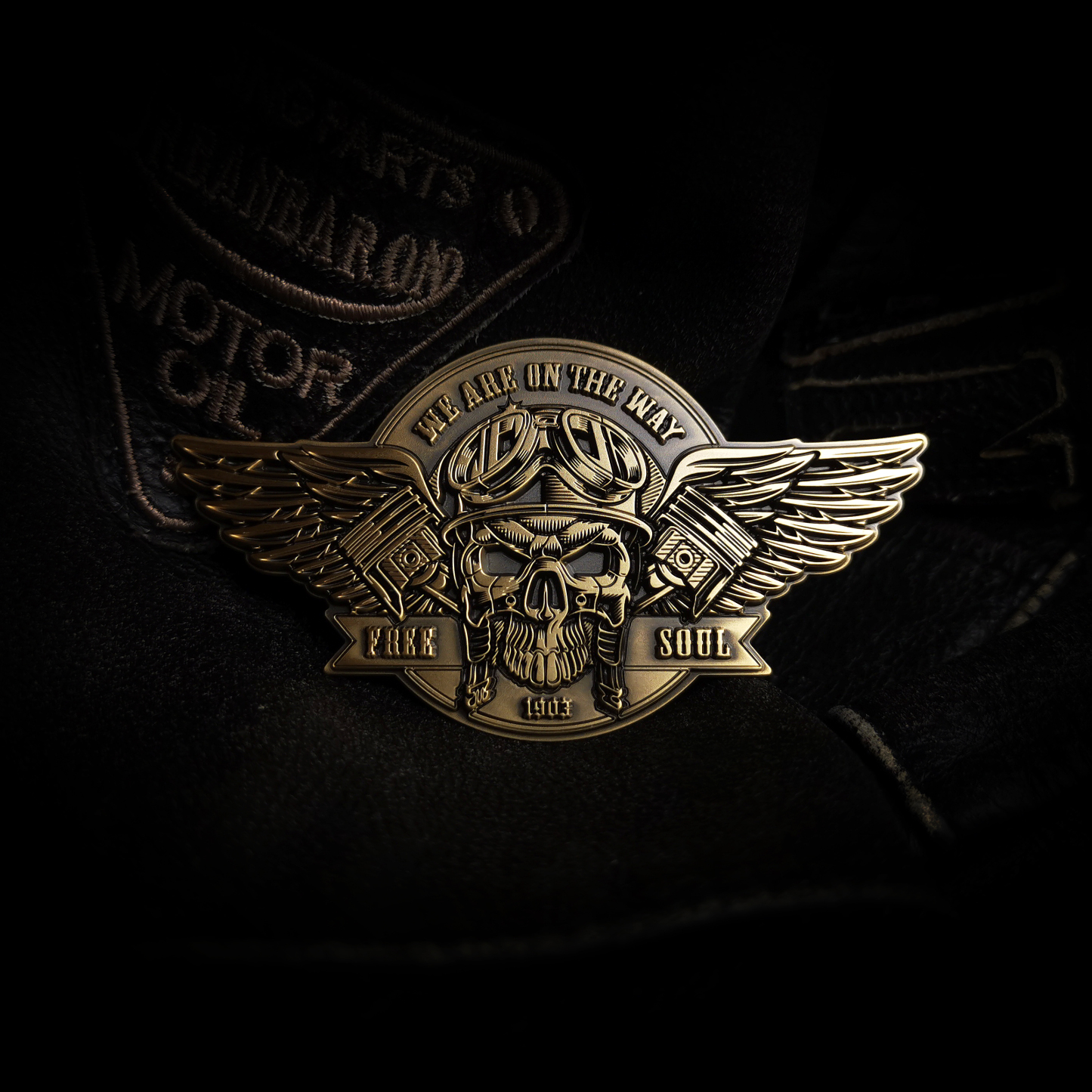 We Are On The Way Motorcycle Badge