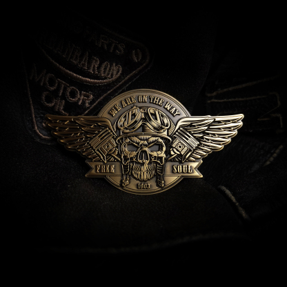 We Are On The Way Motorcycle Badge
