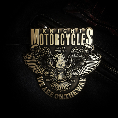 Knight We Are On The Way Motorcycle Badge
