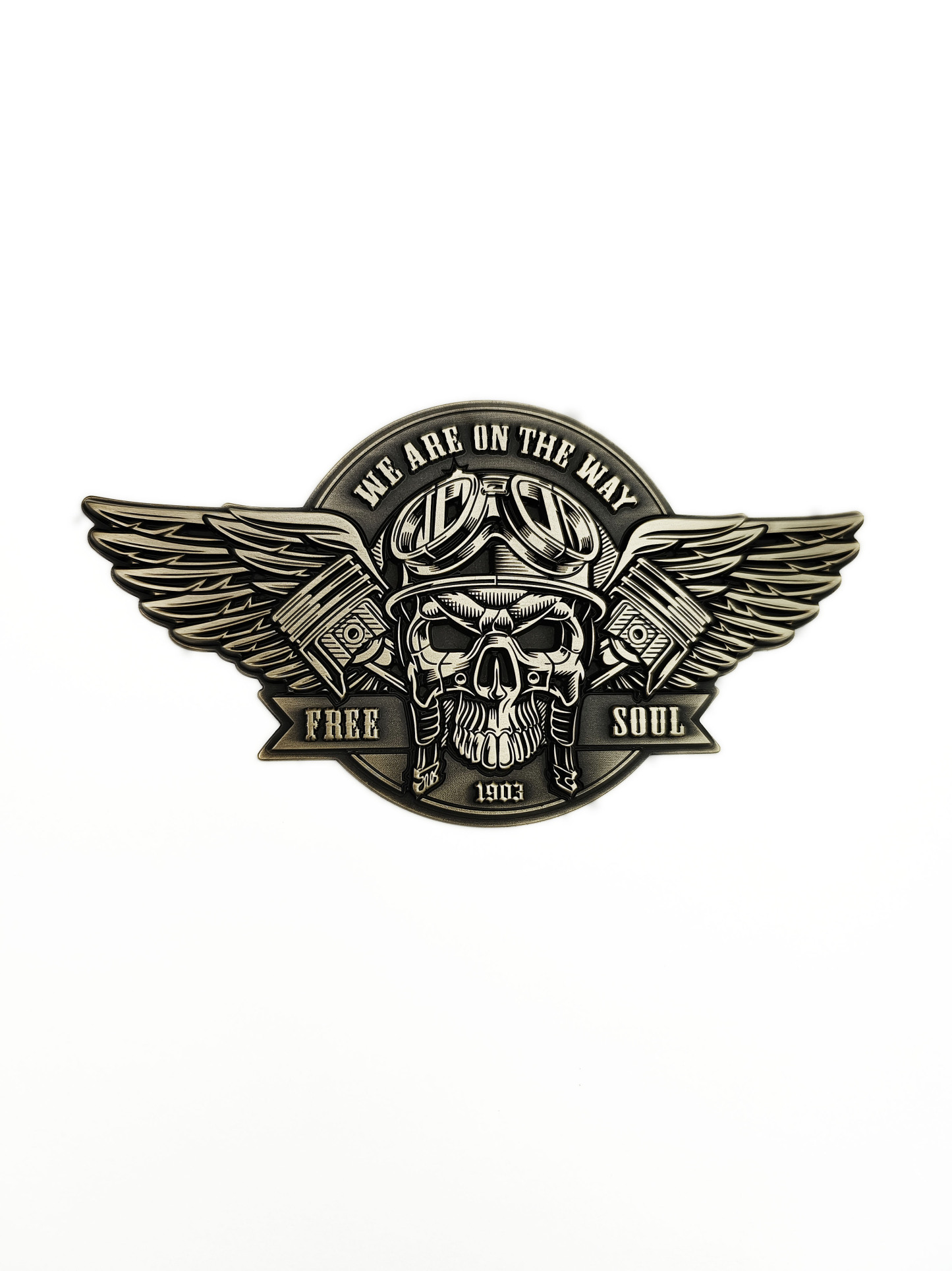 We Are On The Way Motorcycle Badge
