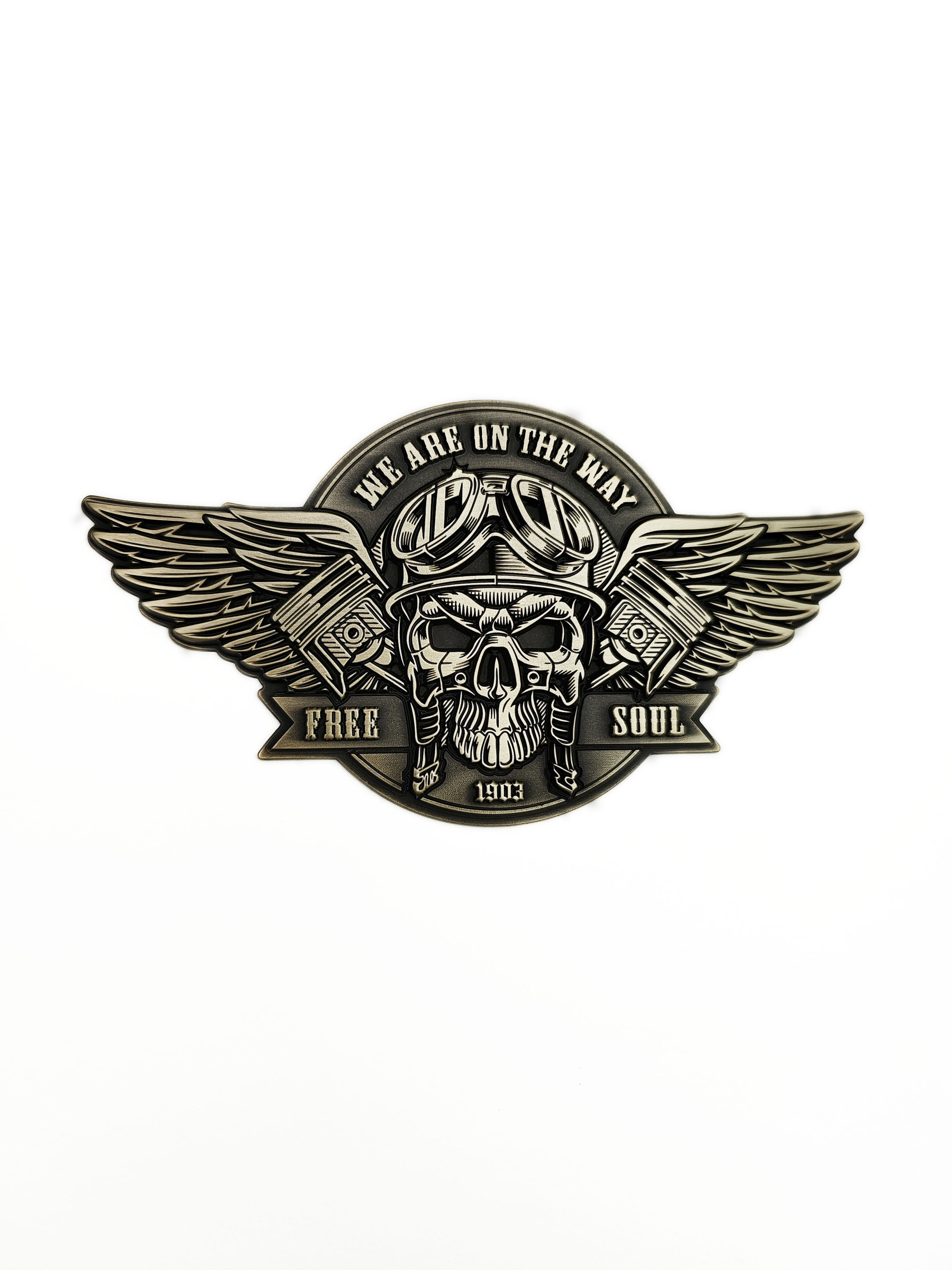 We Are On The Way Motorcycle Badge