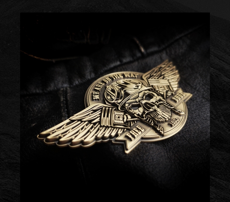 We Are On The Way Motorcycle Badge