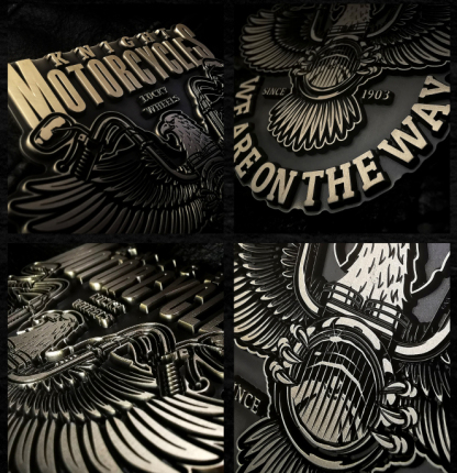 Knight We Are On The Way Motorcycle Badge