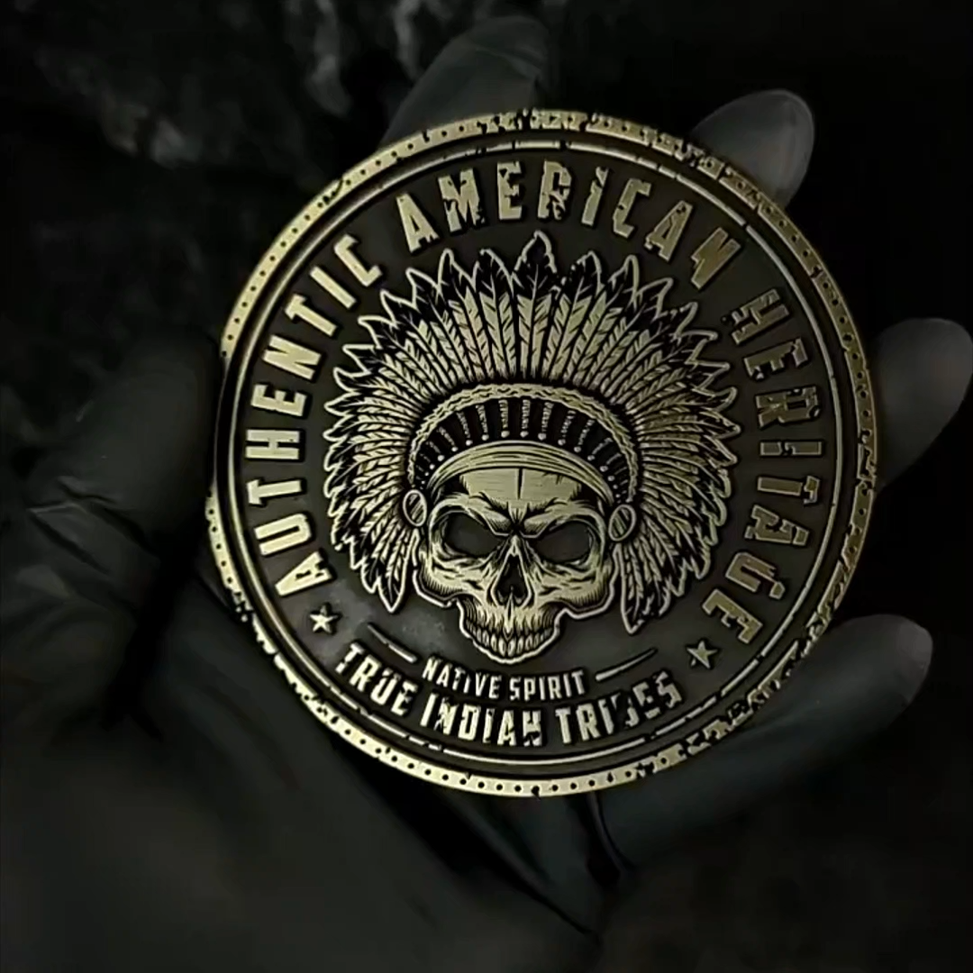 Authentic American Heritage Motorcycle Bendable Badge