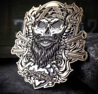 Skeleton Convoy Motorcycle Badge