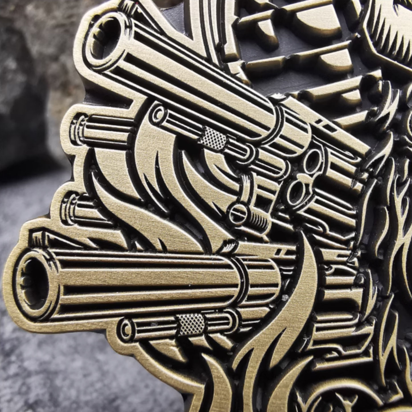 Skeleton Convoy Motorcycle Badge