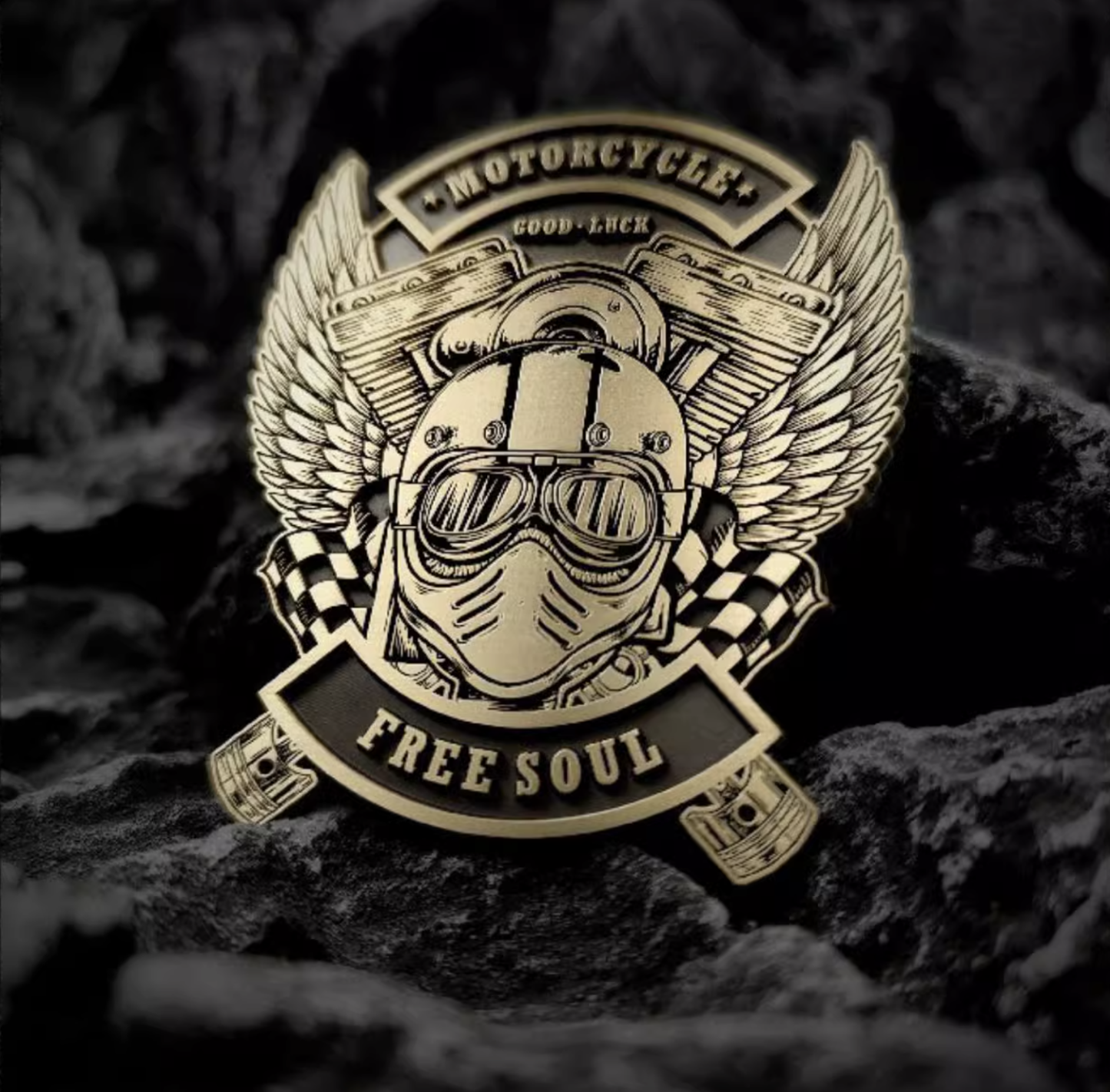 Free Soul Motorcycle Badge