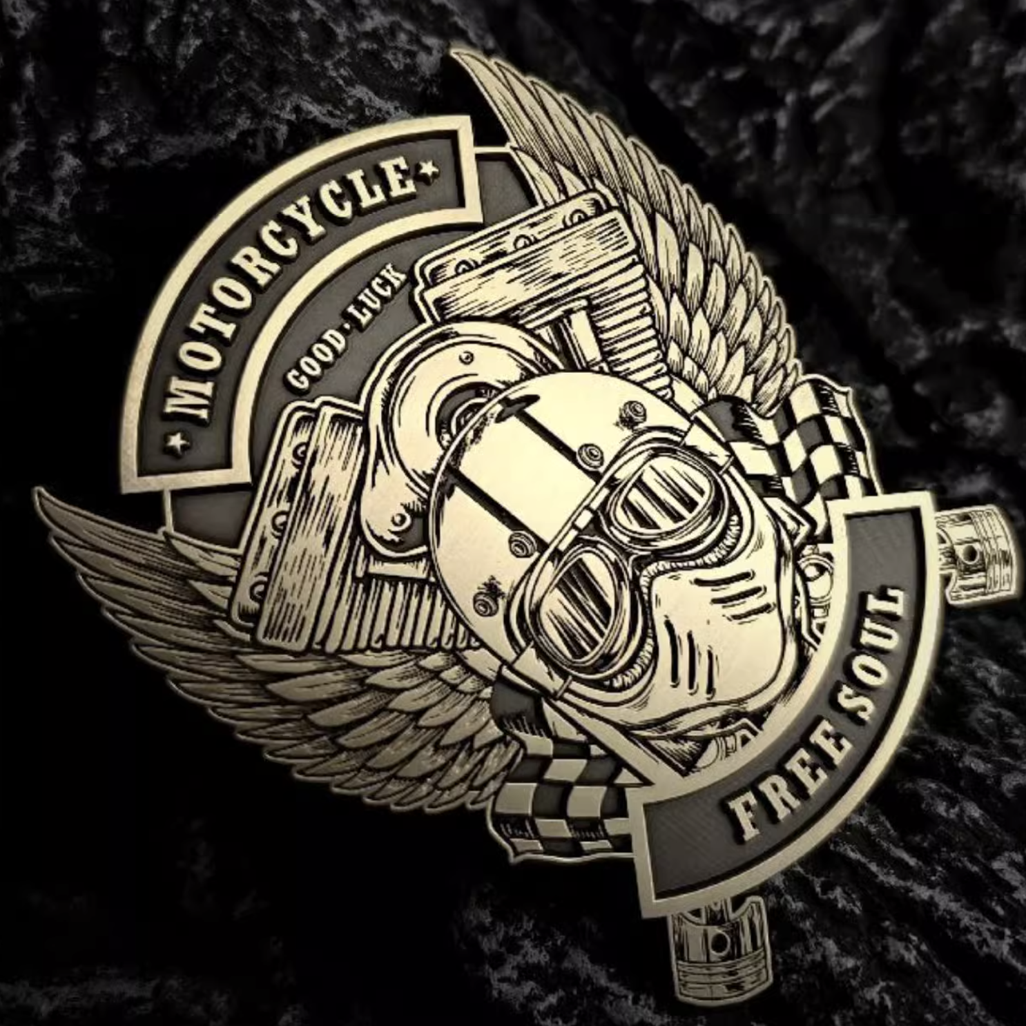 Free Soul Motorcycle Badge