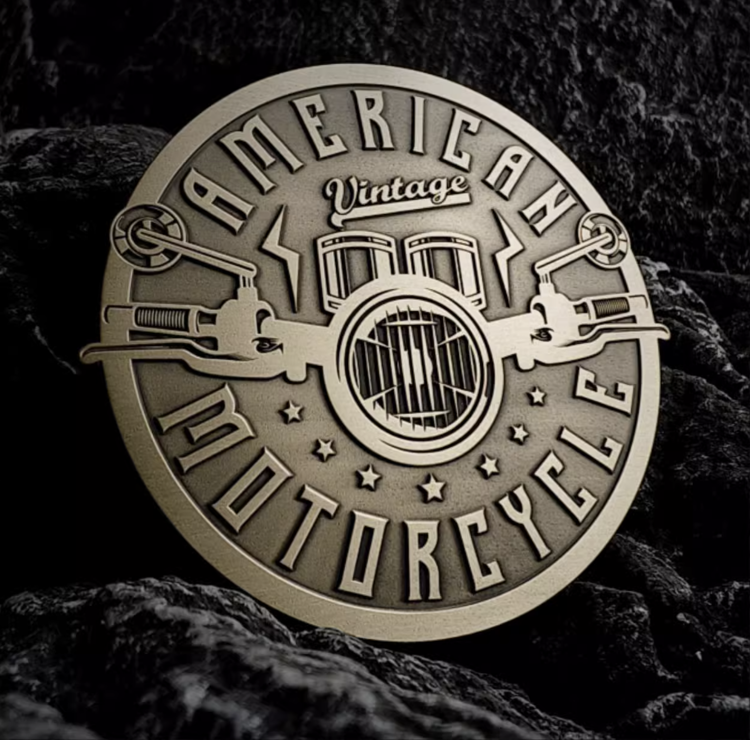 American Motorcycle Bendable Badge