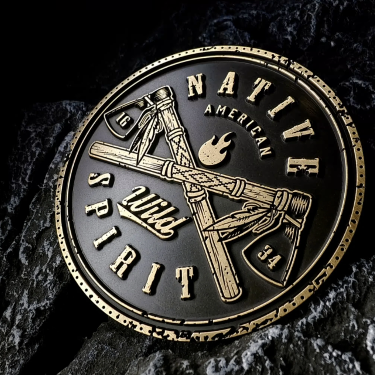 Native Spirit Motorcycle Bendable Badge