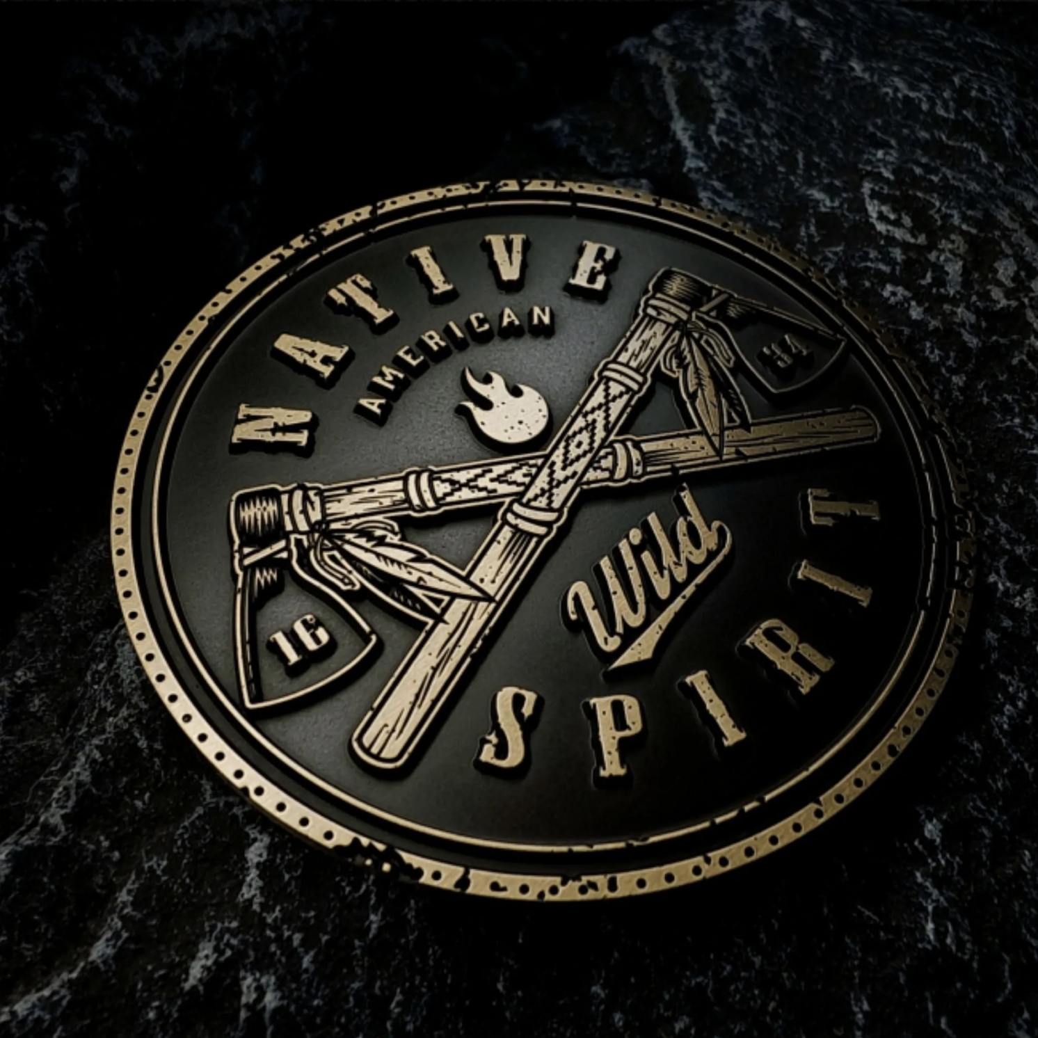 Native Spirit Motorcycle Bendable Badge