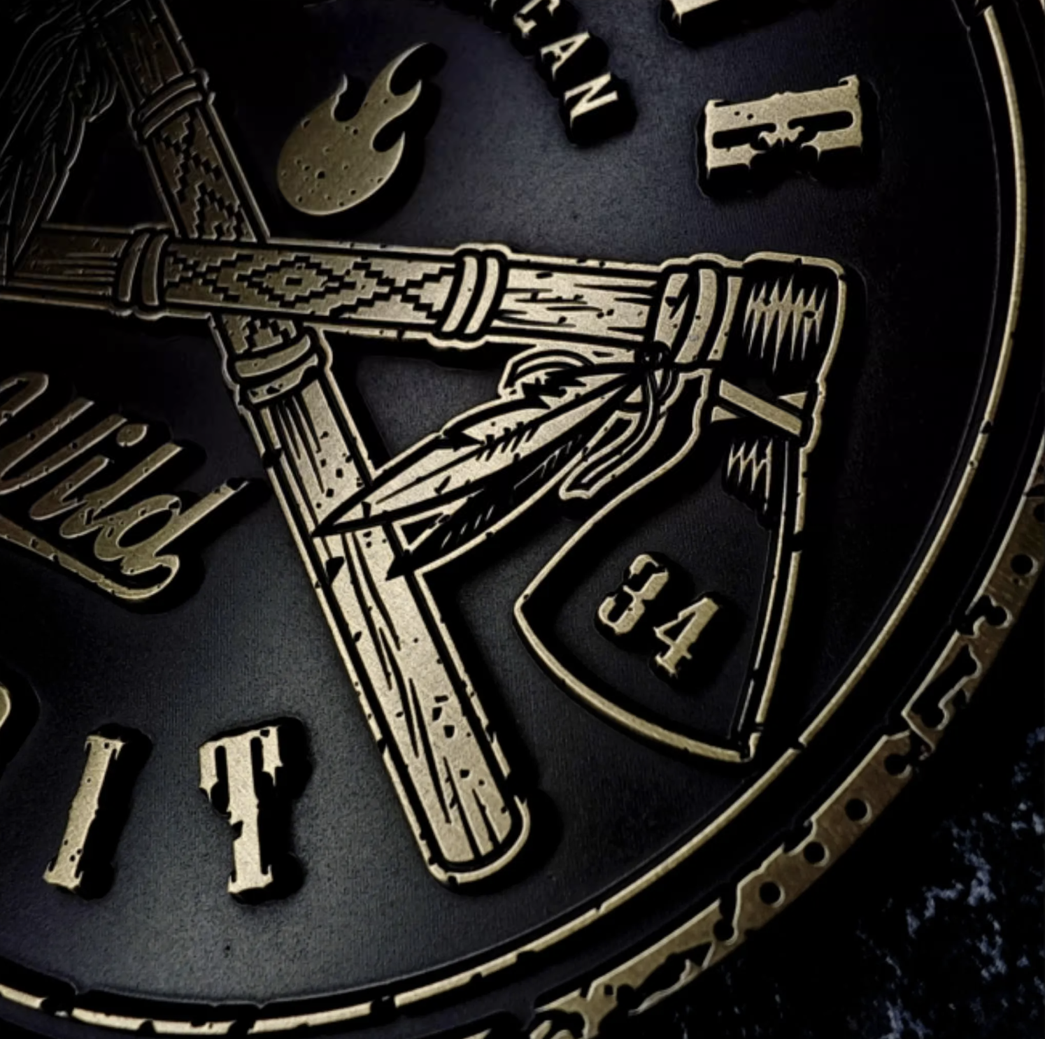 Native Spirit Motorcycle Bendable Badge