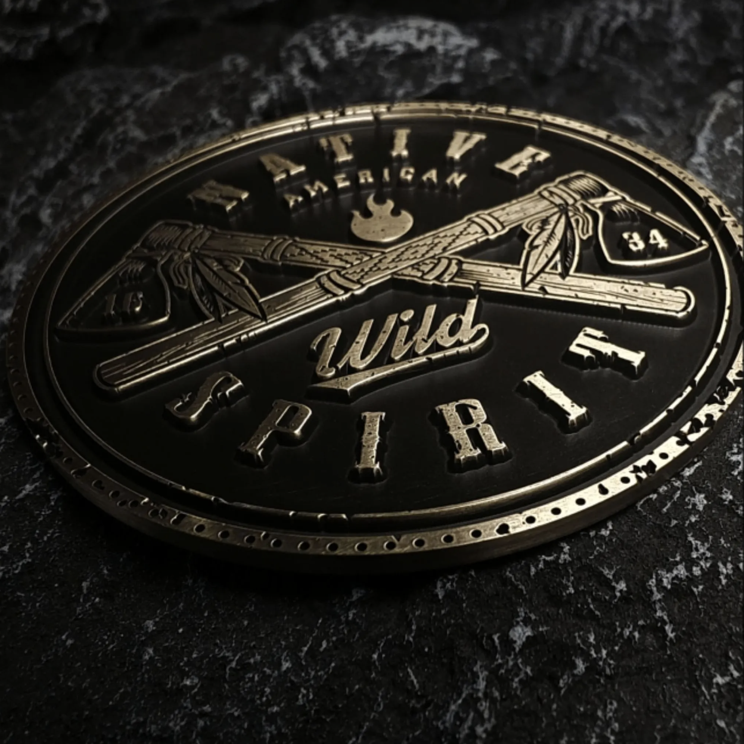 Native Spirit Motorcycle Bendable Badge