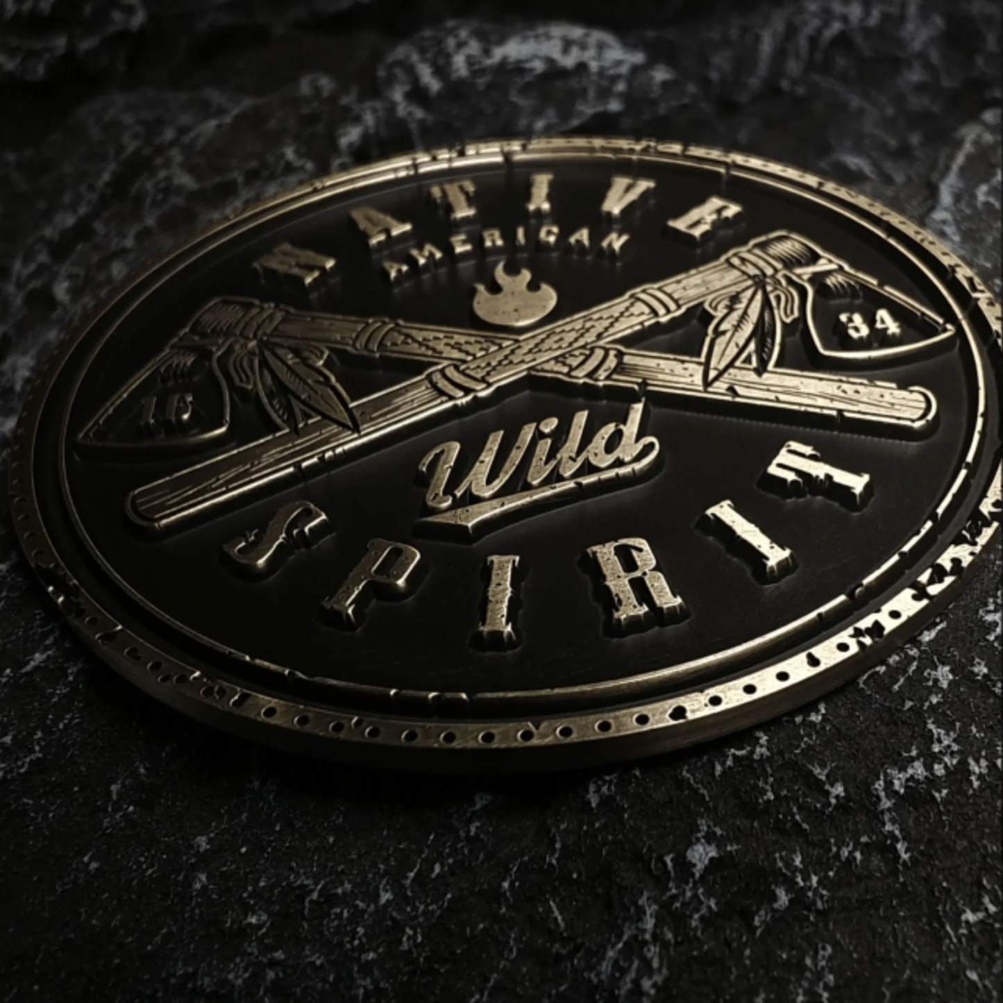 Native Spirit Motorcycle Bendable Badge