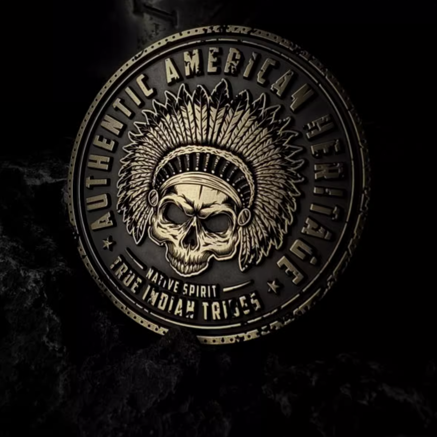 Authentic American Heritage Motorcycle Bendable Badge