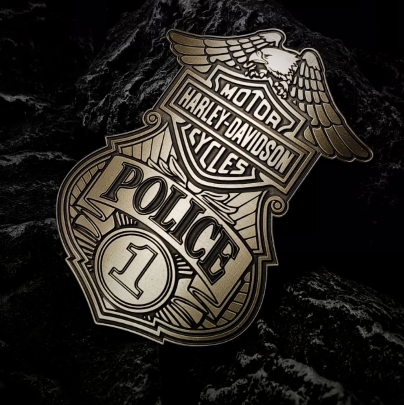 Motorcycle Cycles Police Badge