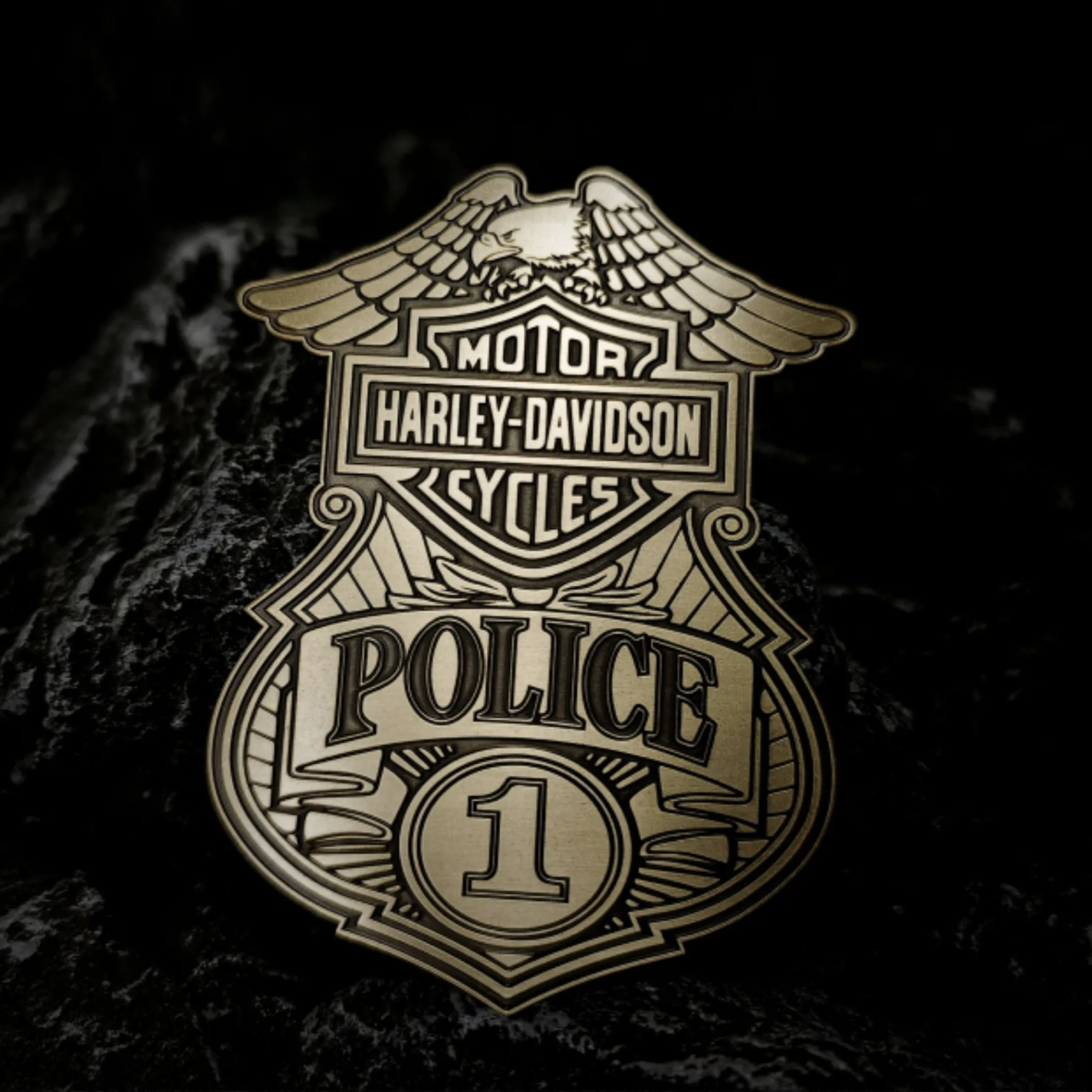 Motorcycle Cycles Police Badge