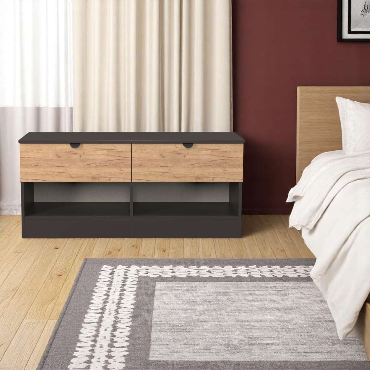 Boston Wide 2 Drawer Chest