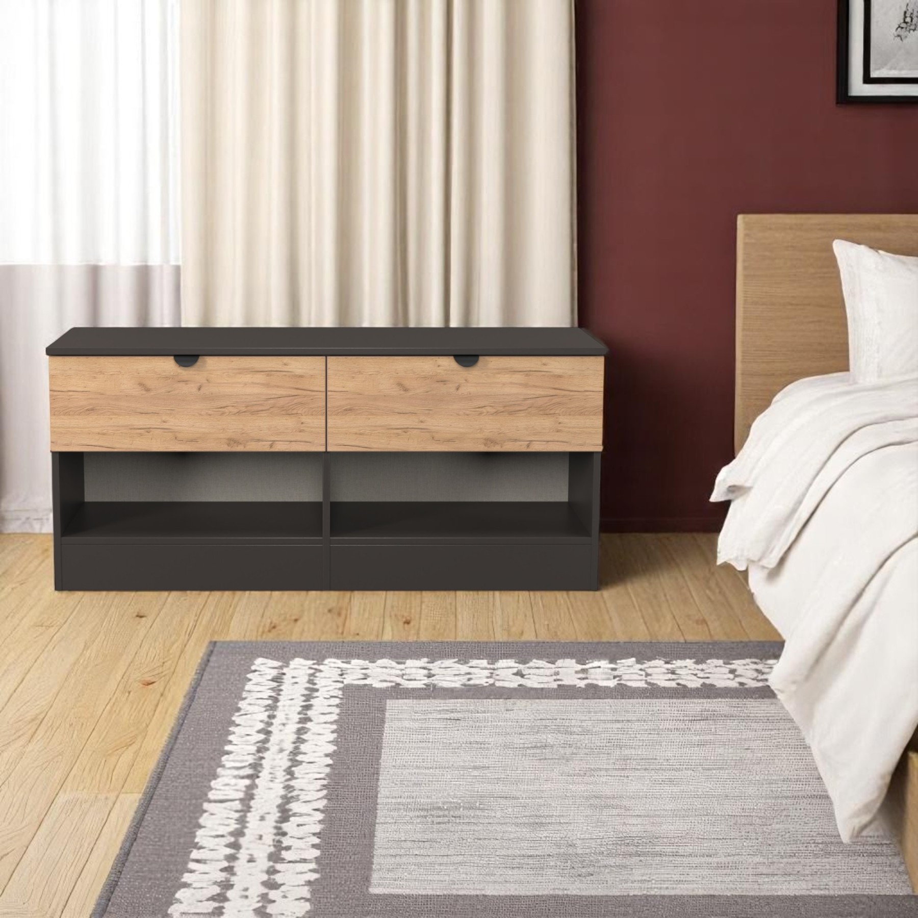 Boston Wide 2 Drawer Chest