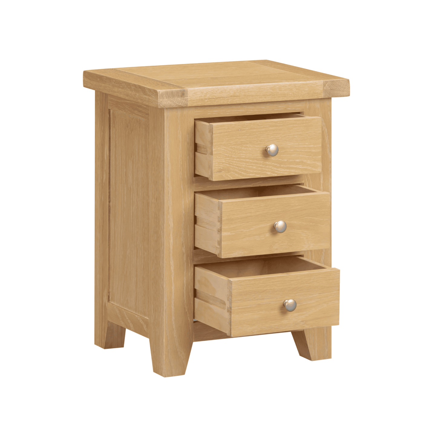 Melbourne 3 Drawer Solid Wood Bedside Table