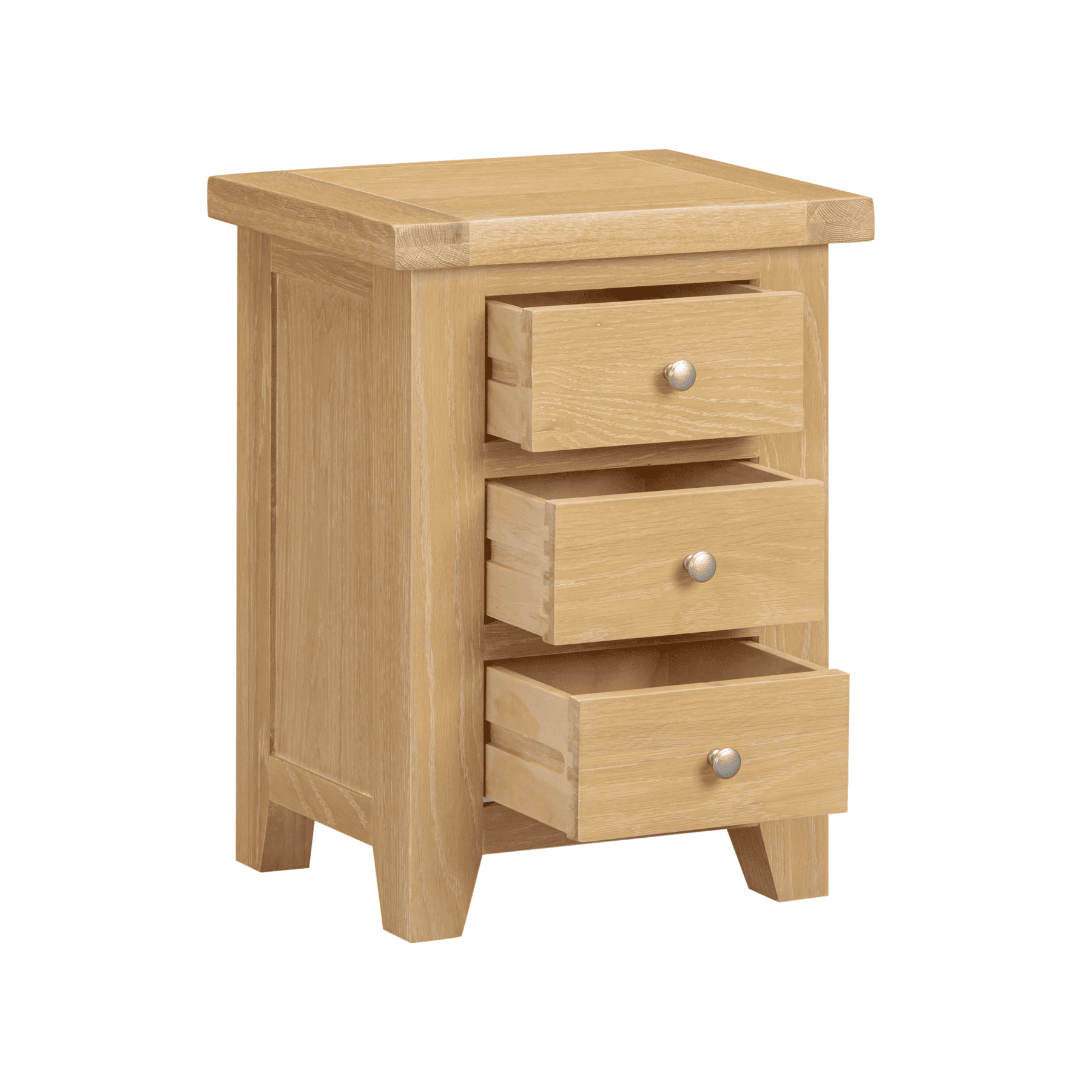 Melbourne 3 Drawer Solid Wood Bedside Table