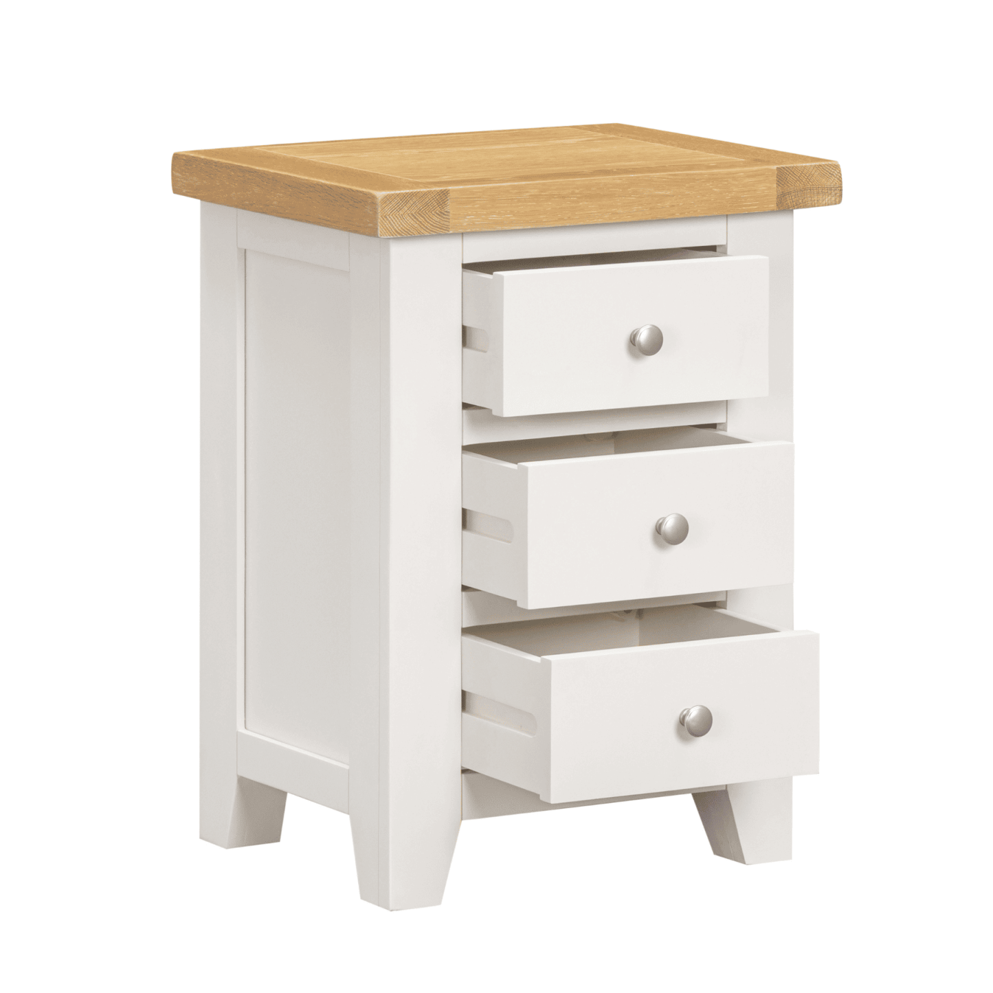 Melbourne 3 Drawer Solid Wood Bedside Table