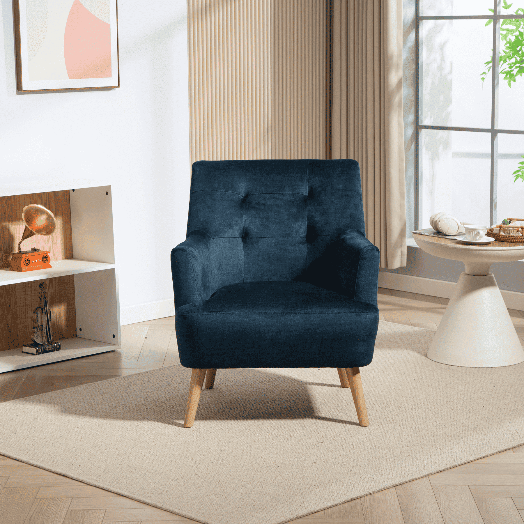 Arta Dark Blue Armchair