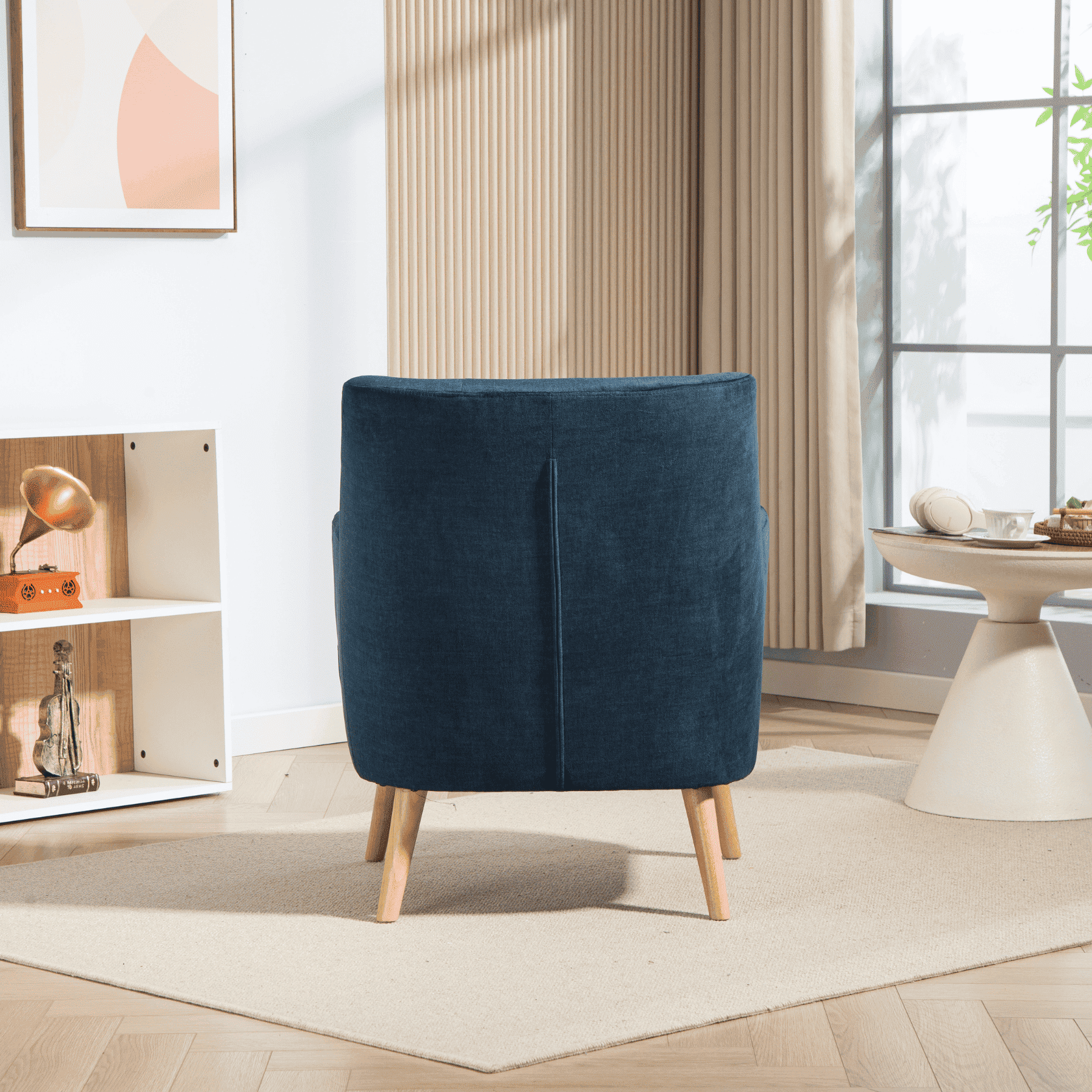 Arta Dark Blue Armchair
