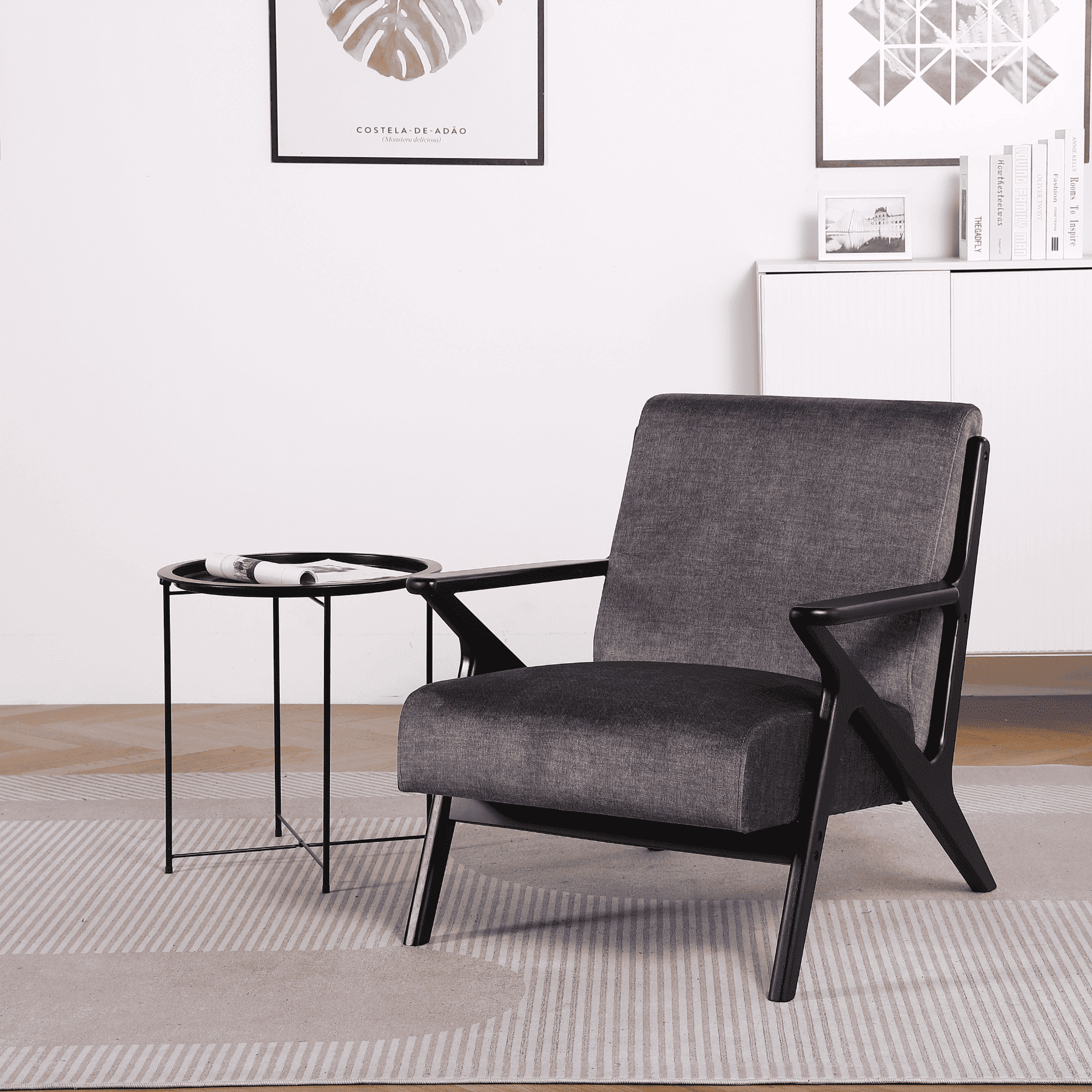 Cavera Black and Natural Chair