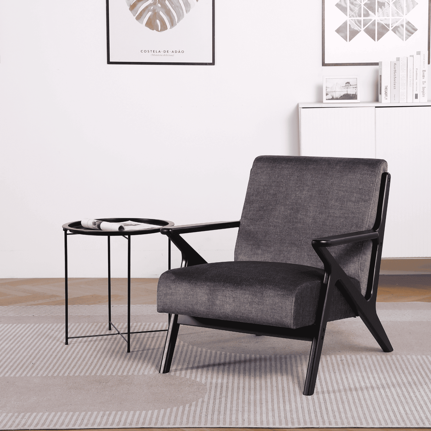 Cavera Black and Natural Chair