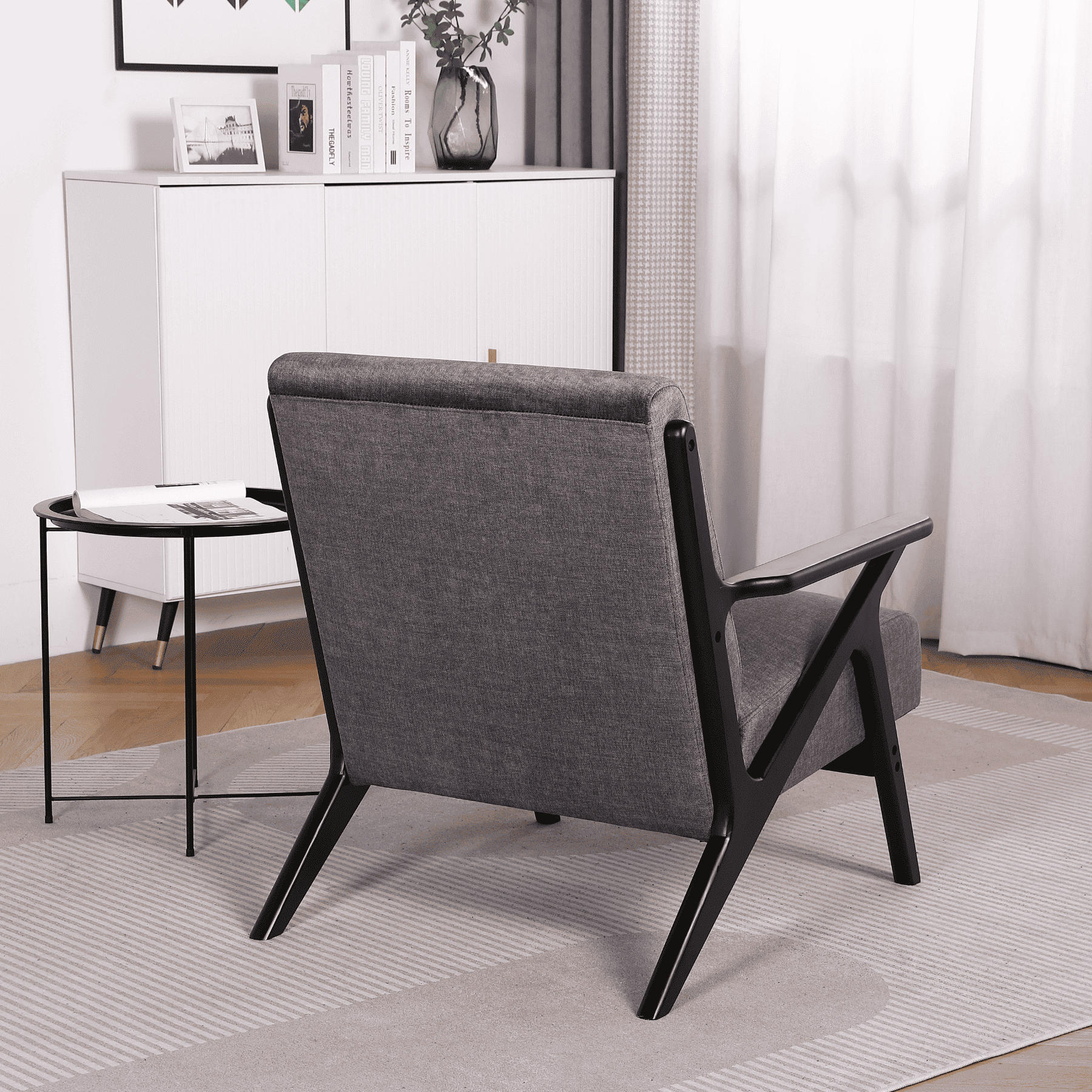 Cavera Black and Natural Chair