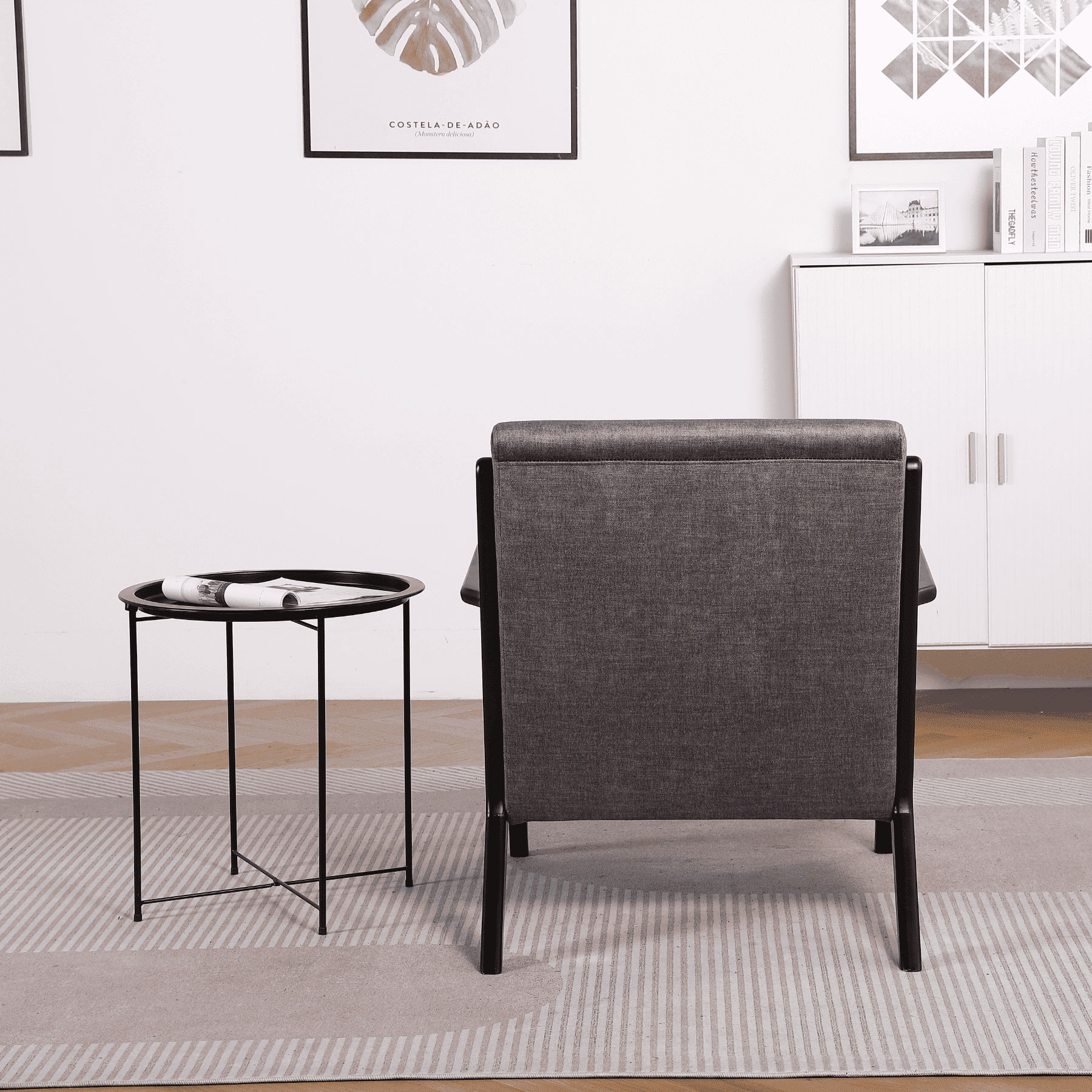 Cavera Black and Natural Chair