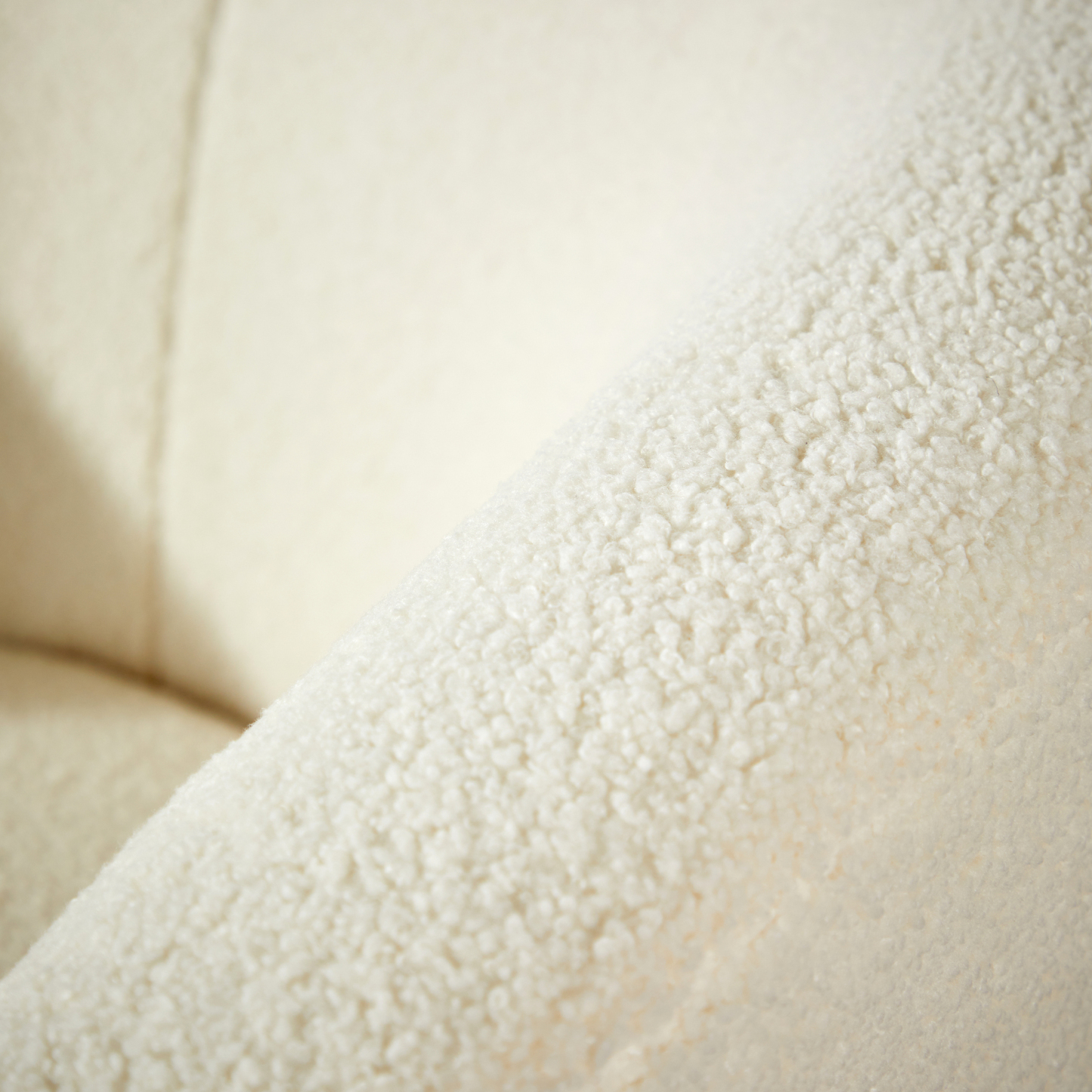 Elko Round Back White Faux Fur Chair