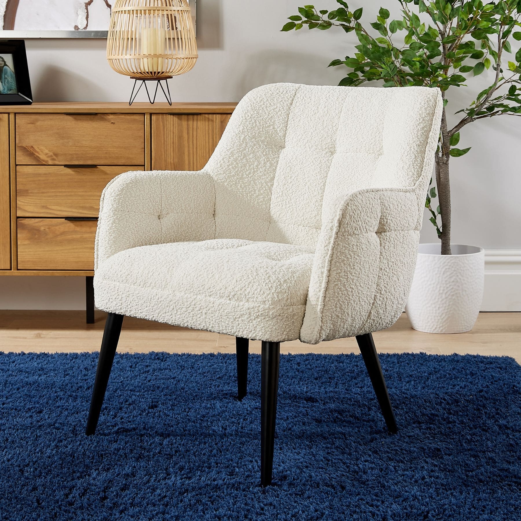 Teddy Fur Armchair Cream