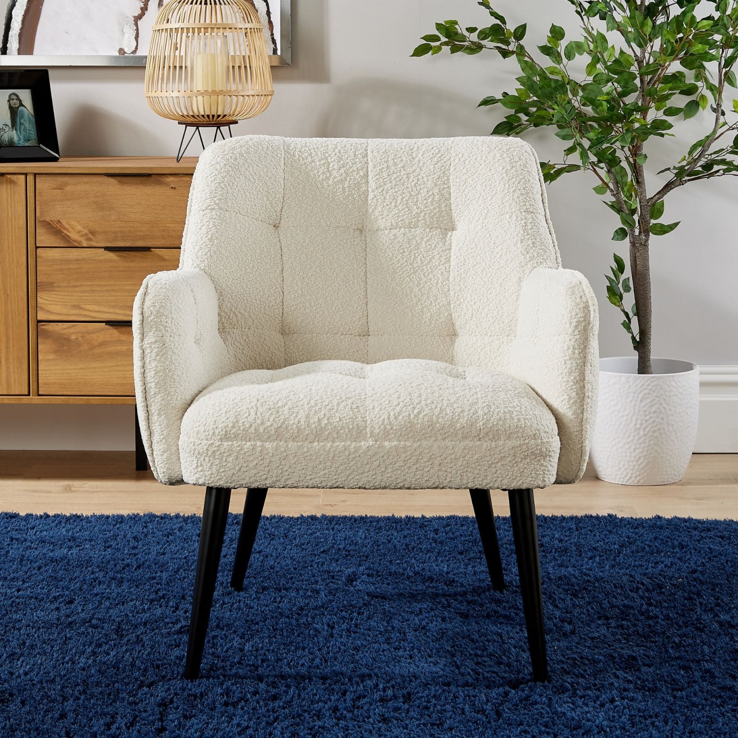 Teddy Fur Armchair Cream