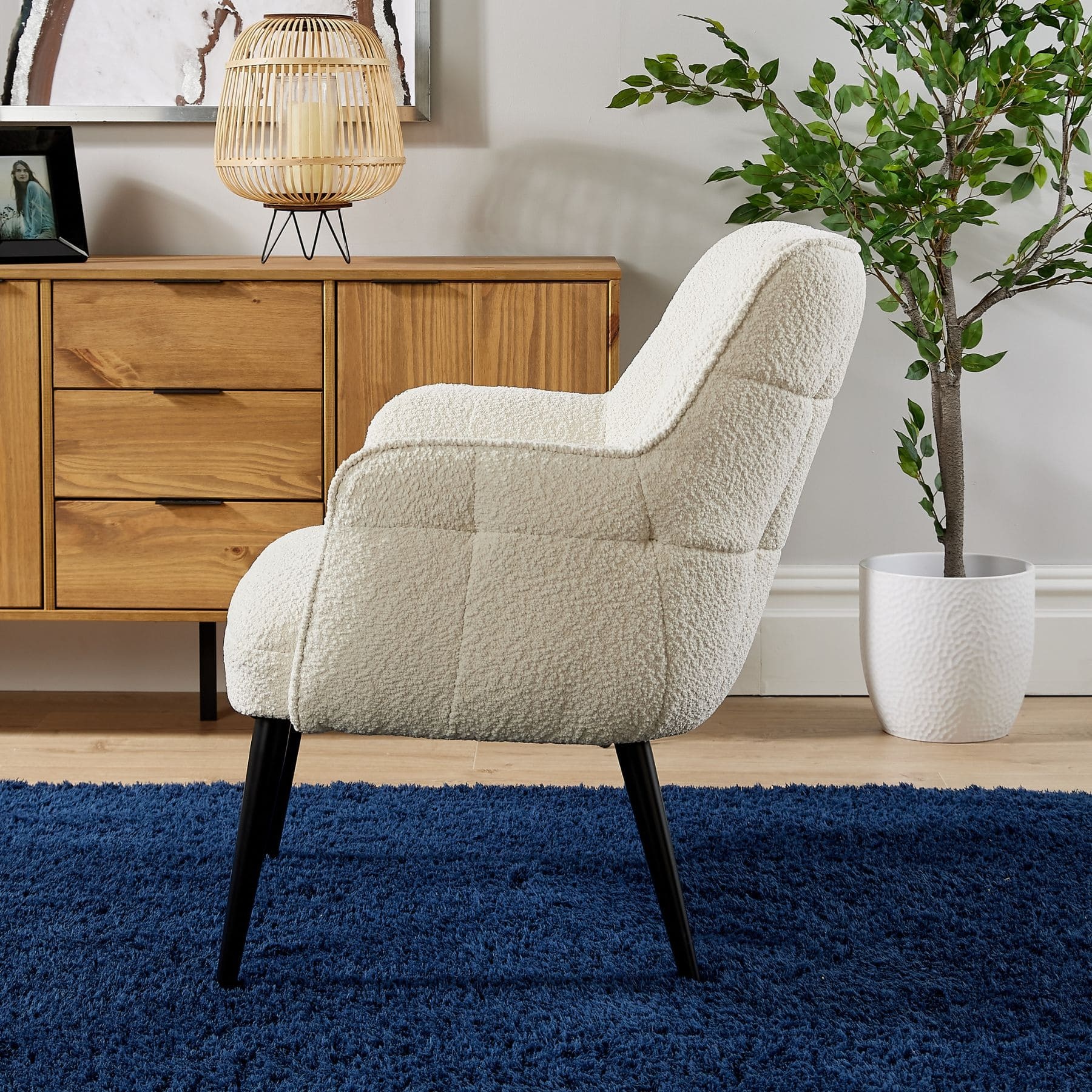 Teddy Fur Armchair Cream