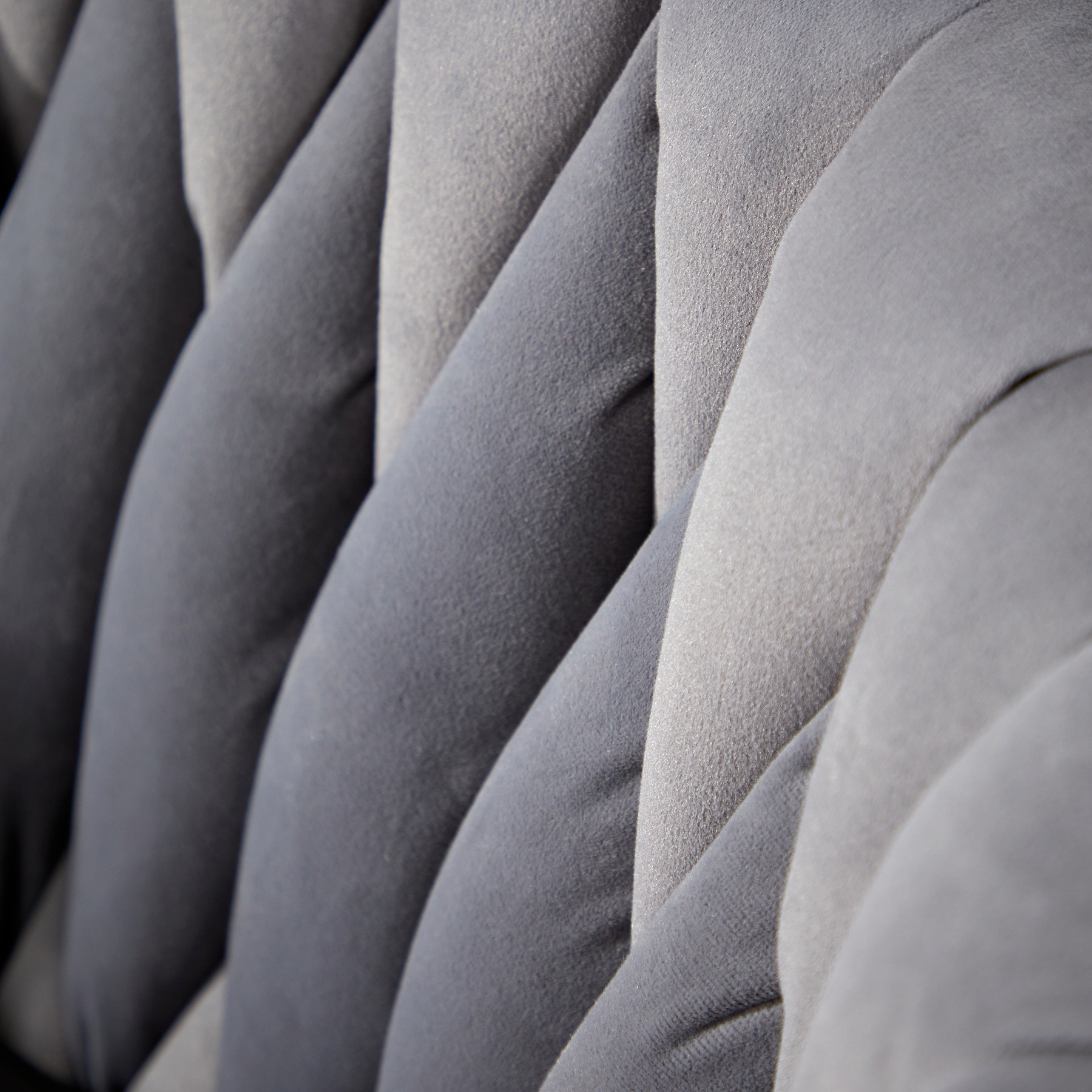 Reno Round Back Grey Velvet Chair