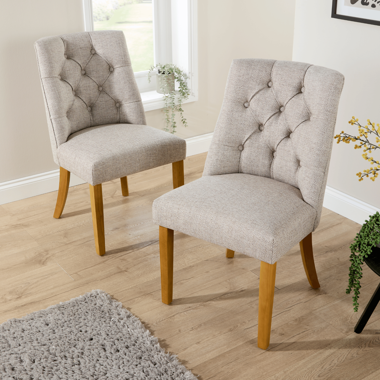 Samara Pair of Tufted Dining Chairs