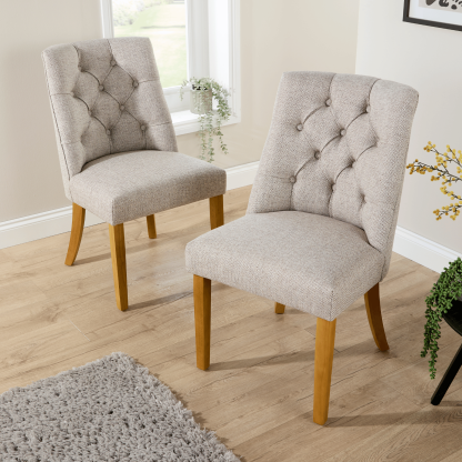 Samara Pair of Tufted Dining Chairs