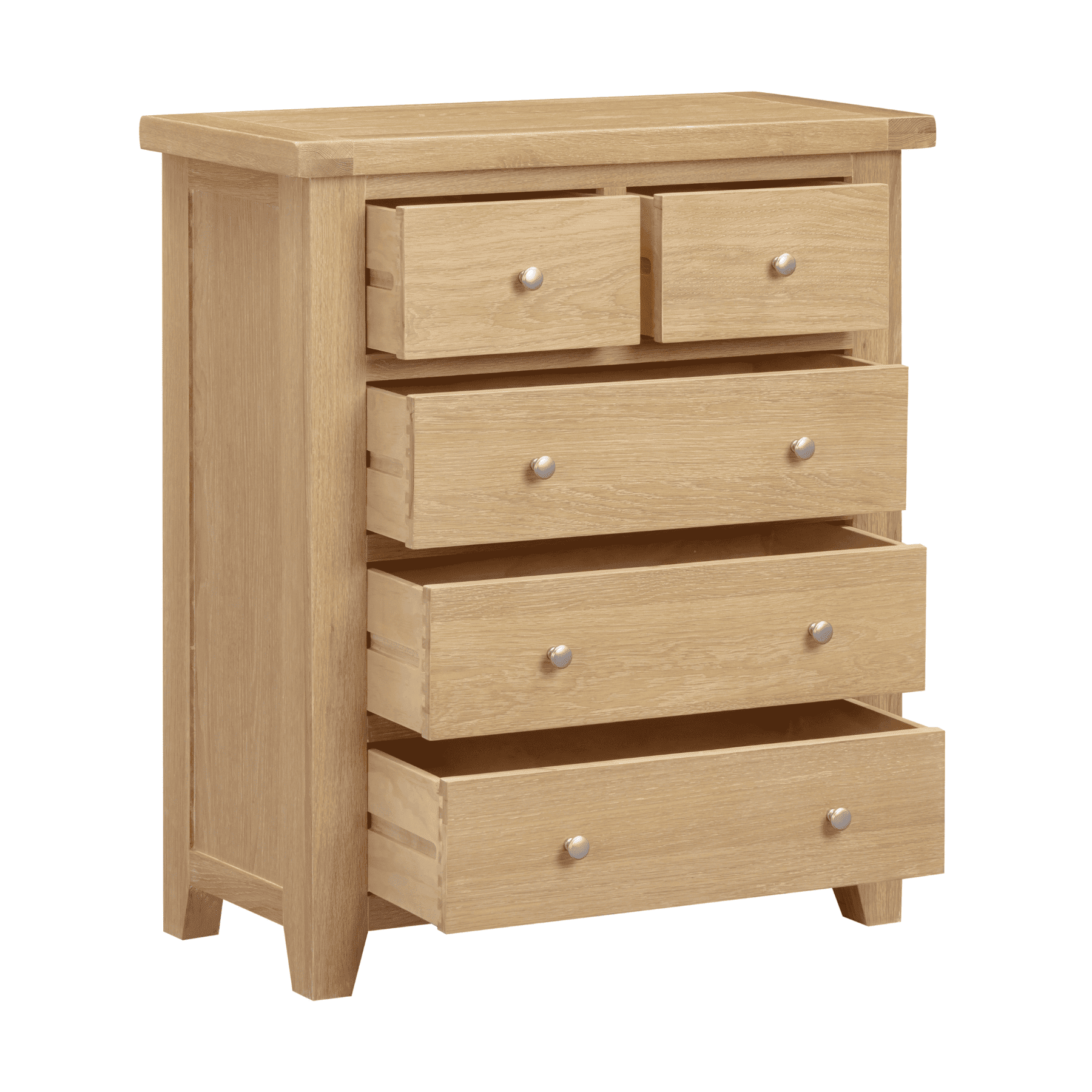 Melbourne Chest of 5 Solid Wooden Drawers