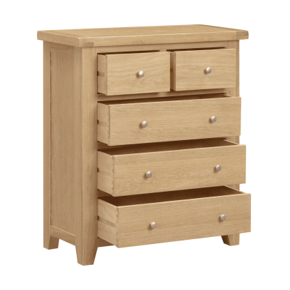 Melbourne Chest of 5 Solid Wooden Drawers