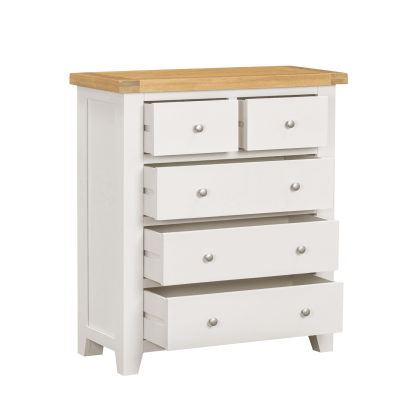 Melbourne Chest of 5 Solid Wooden Drawers