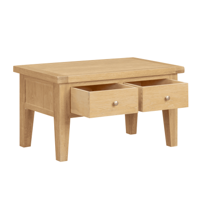Melbourne Solid Wood Coffee Table with 2 Drawers