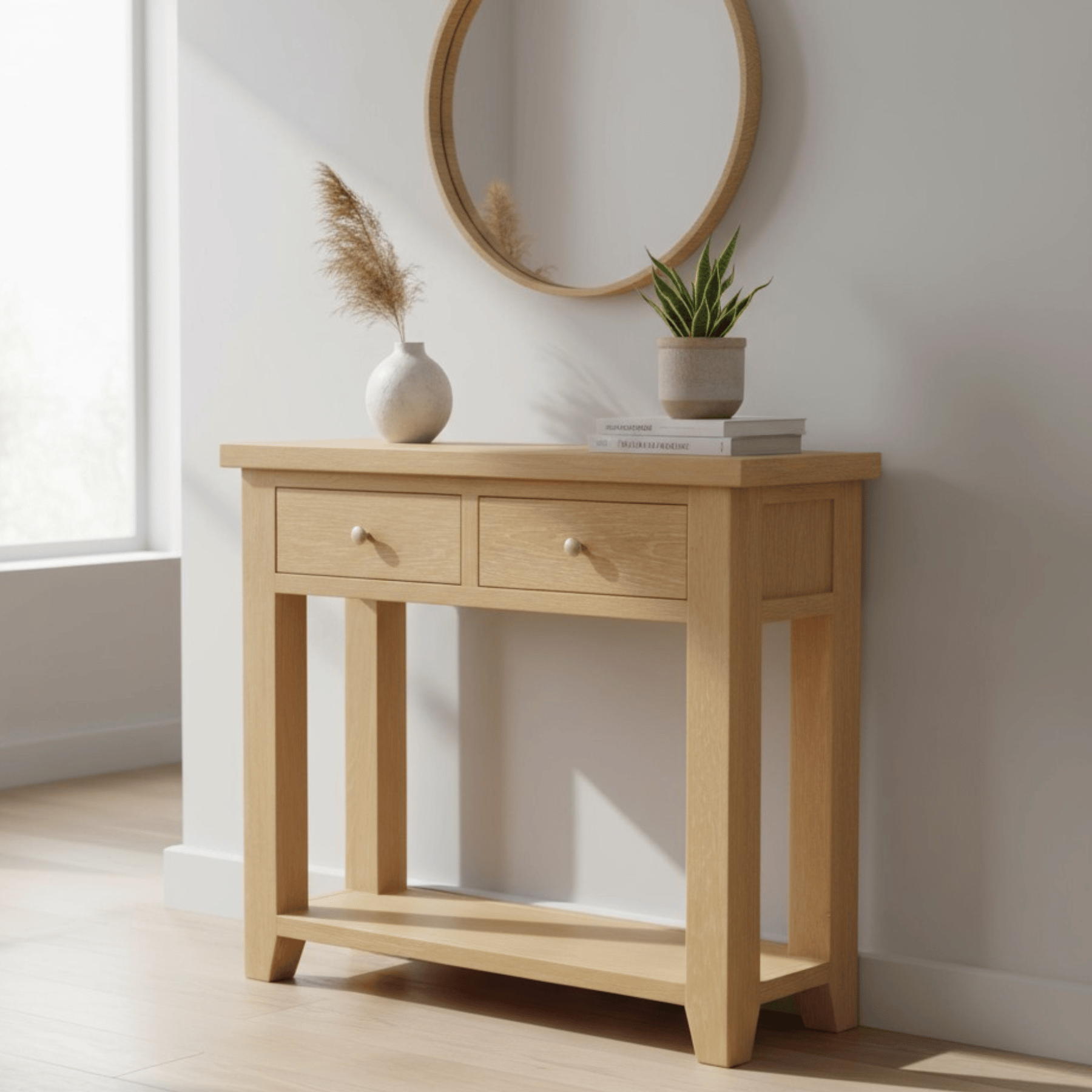 Melbourne 2 Drawer Solid Wooden Console Table