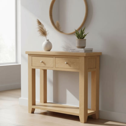 Melbourne 2 Drawer Solid Wooden Console Table