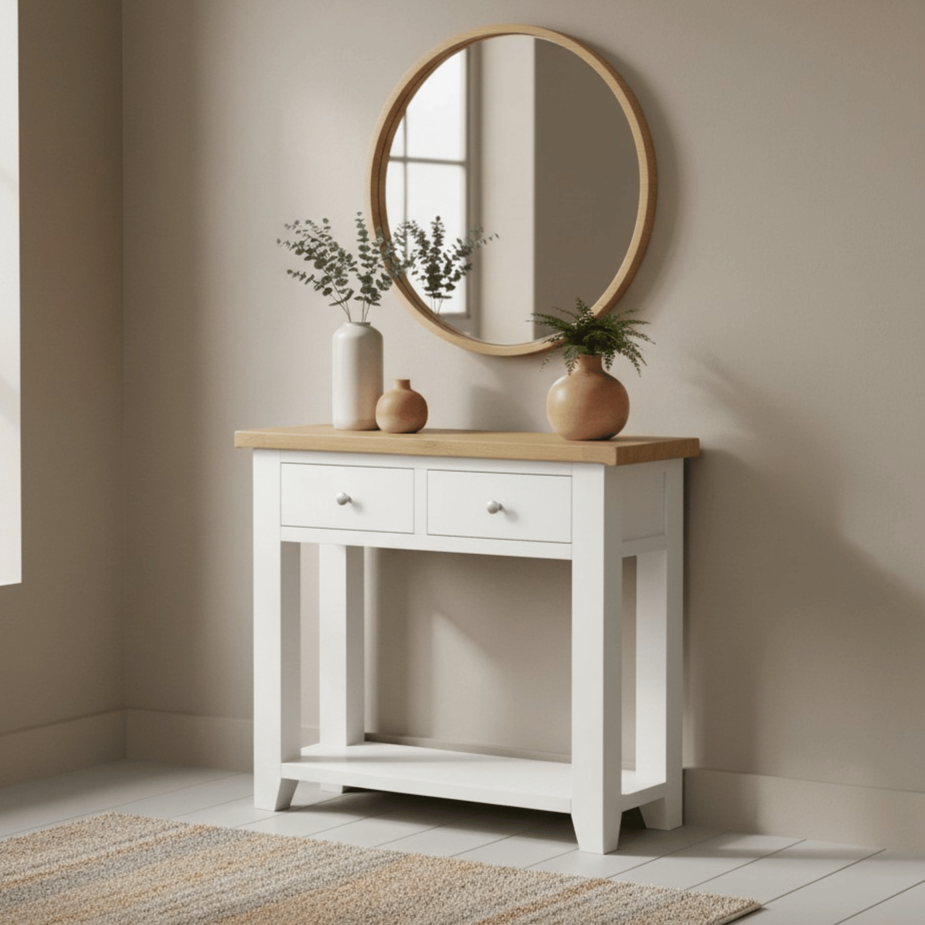 Melbourne 2 Drawer Solid Wooden Console Table