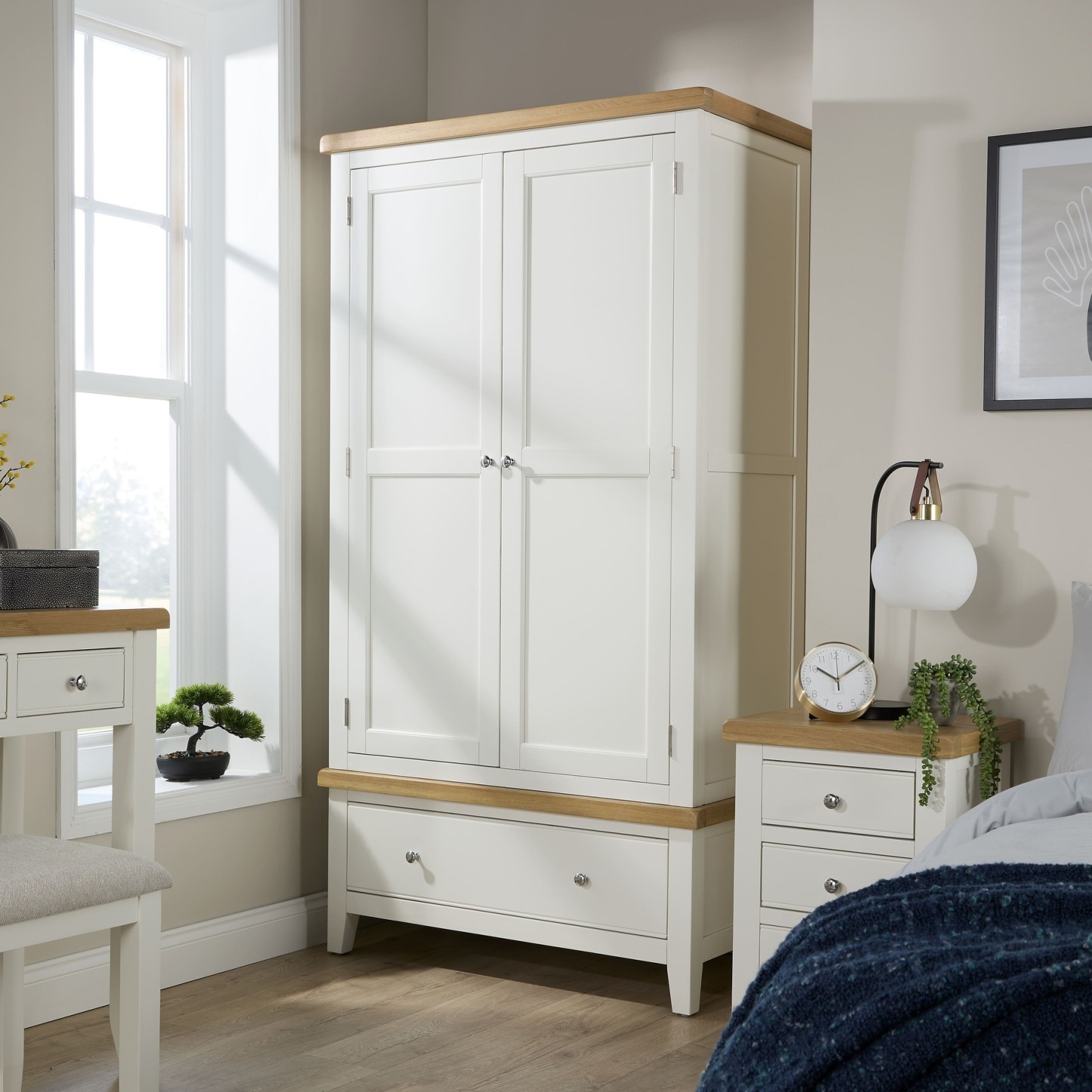 Easton White 2 Door Wardrobe