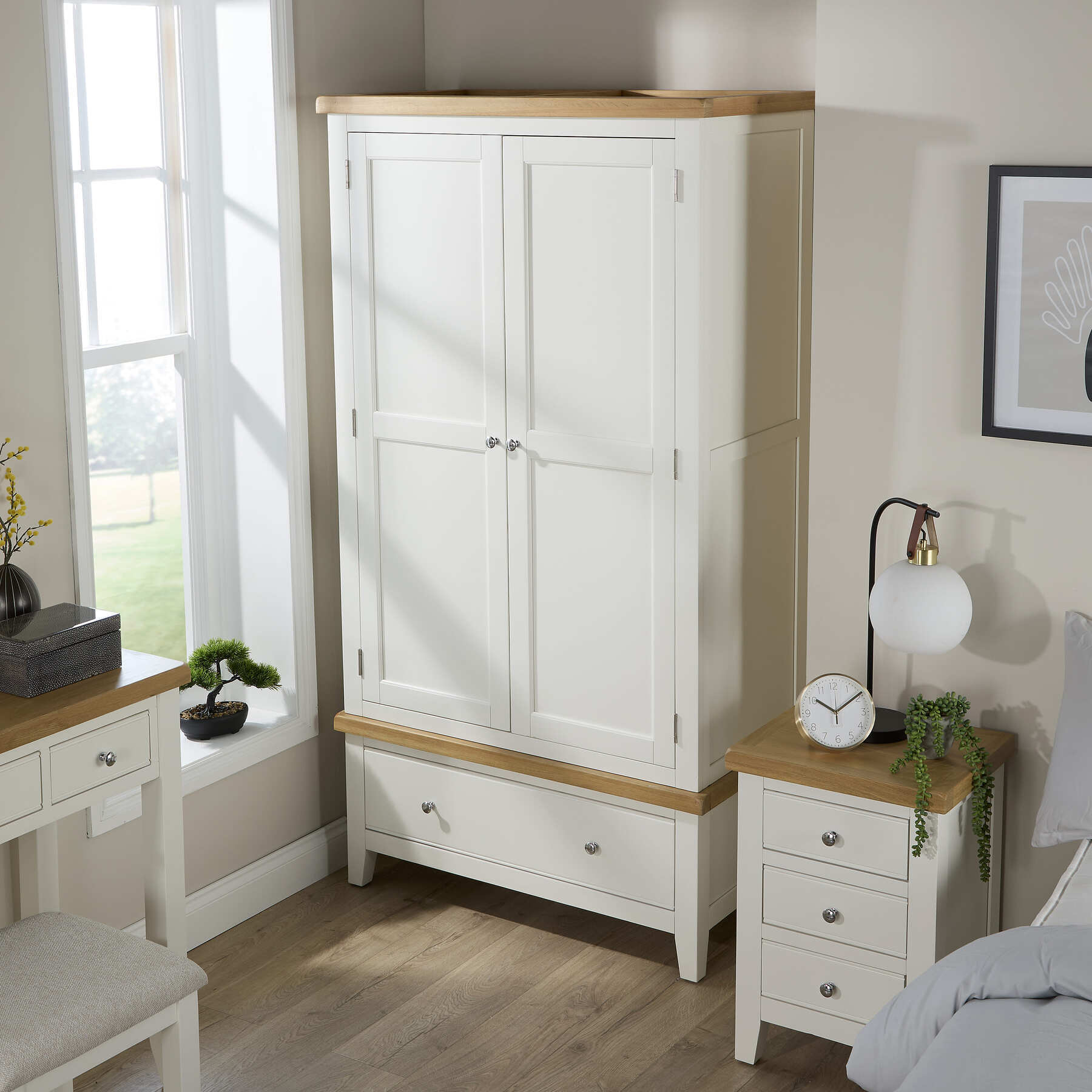 Easton White 2 Door Wardrobe